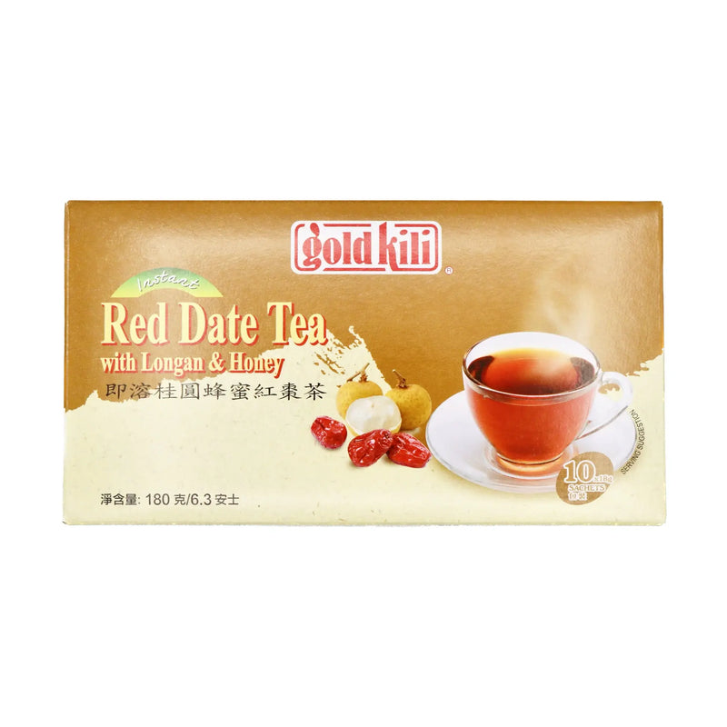 *Gold Kili Red Date Tea with Longan & Honey 即溶桂圓蜂蜜紅棗茶 180g (10x18g) - Tuk Tuk Mart