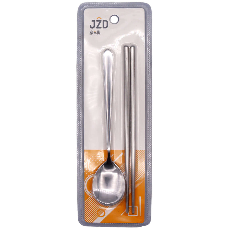 JZD Steel Chopsticks & Spoon Set - Tuk Tuk Mart