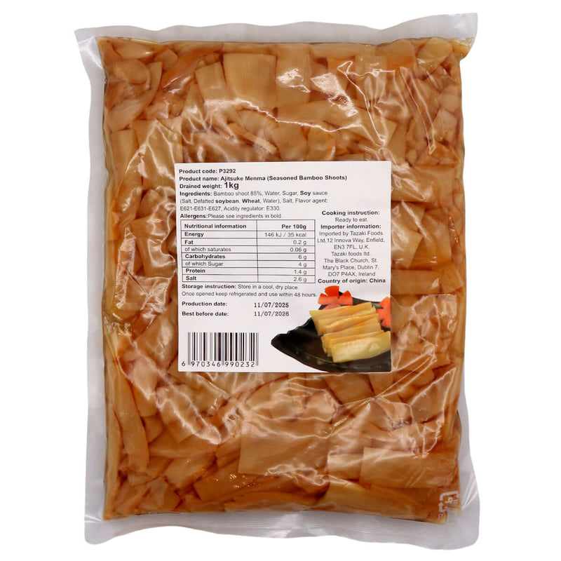 Tazaki Foods Ajitsuke Menma (Seasoned Bamboo Shoots) 1kg - Tuk Tuk Mart