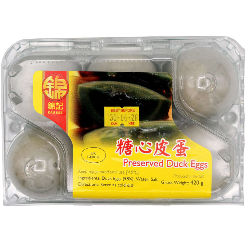 Kam Kee Preserved Duck Eggs (6pcs) 錦記 糖心皮蛋 420g - Tuk Tuk Mart