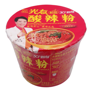 Guang You Sweet Potato Instant Noodles Sour and Hot Flavour (Bowl) 光友粉絲碗裝 酸辣粉 105g - Tuk Tuk Mart