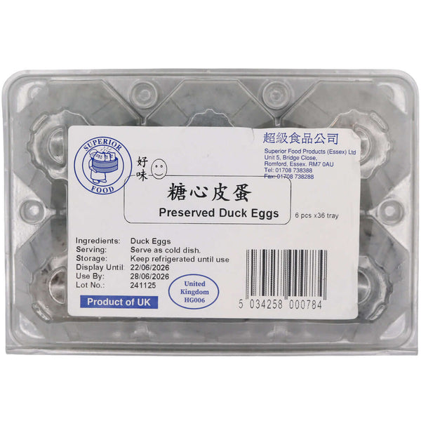 Superior Food Preserved Duck Egg 超級食品 糖心皮蛋 (6pcs) - Tuk Tuk Mart