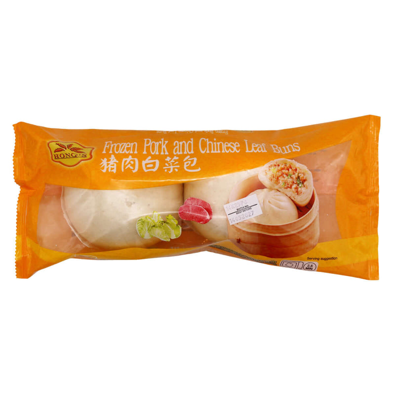 Hong's Frozen Pork and Chinese Leaf Buns 鴻字 豬肉白菜包 280g (Frozen) - Tuk Tuk Mart