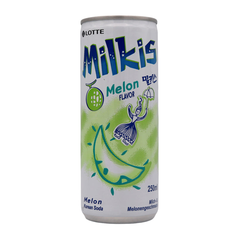 Lotte Milkis Cream Soda Drink Melon Flavour 250ml - Tuk Tuk Mart