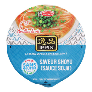 Acecook Ippin Instant Rice Noodles in Bowl - Soy Sauce Flavour 63g - Tuk Tuk Mart