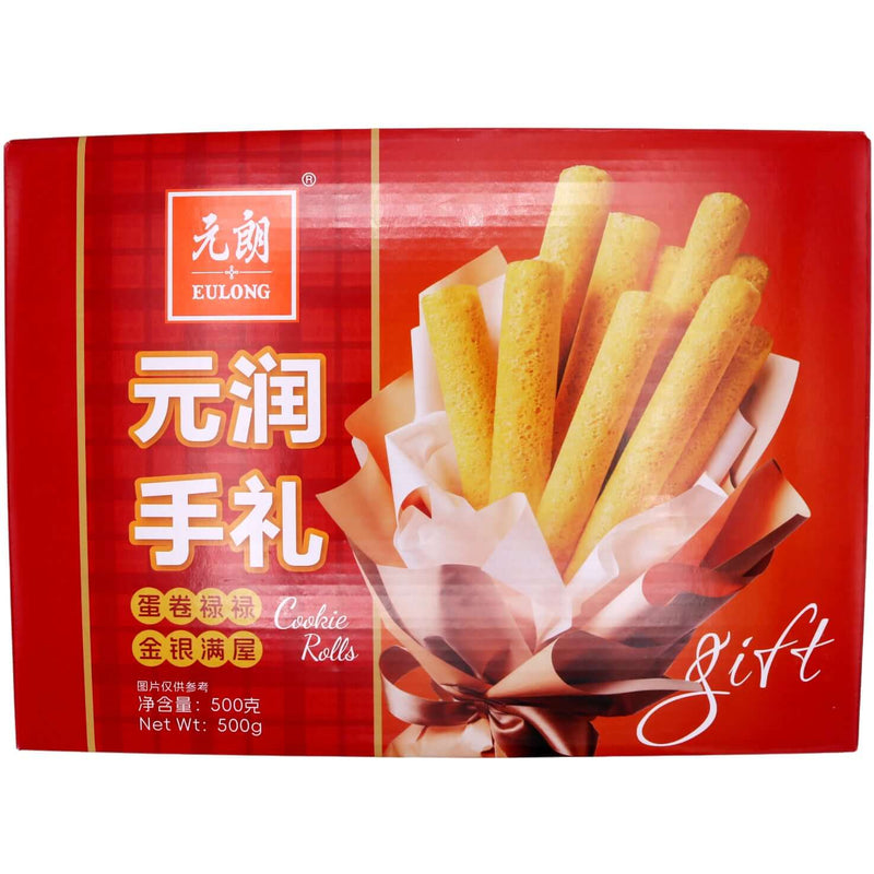 Eulong Cookie Rolls (Gift Set) 元朗潤手禮蛋卷 500g - Tuk Tuk Mart