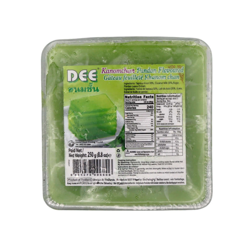 Dee Kanomchan Pandan Flavoured Dessert 250g (Frozen) - Tuk Tuk Mart