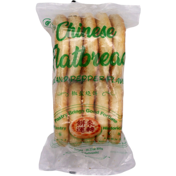 Fairy Bridge Chinese Flatbread Salt and Pepper Flavour 送仙橋 椒鹽燒餅 (80g*10pcs) 800g - Tuk Tuk Mart