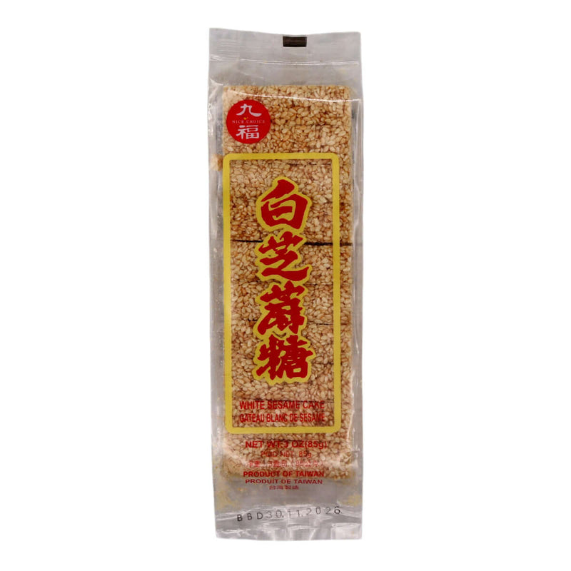 Nice Choice White Sesame Cake 九福白芝麻糖 85g - Tuk Tuk Mart