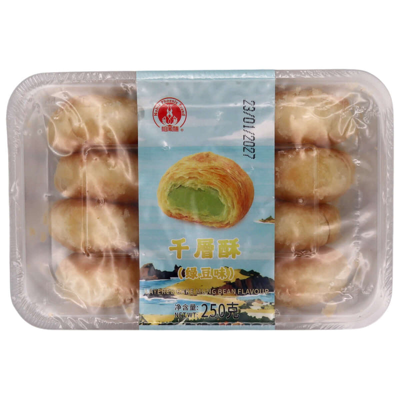 Noble Phoenix Layered Cake Mung Bean Flavour 250g - Tuk Tuk Mart