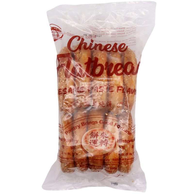 Fairy Bridge Chinese Flatbread Sesame Paste Flavour 送仙橋 麻醬燒餅 (80g*10pcs) 800g - Tuk Tuk Mart