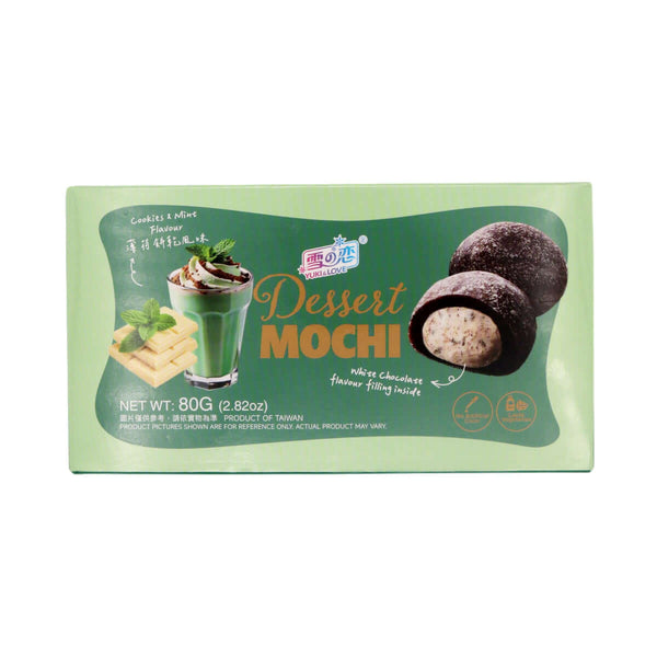 Yuki & Love Dessert Mochi Cookies & Mint Flavour (10g*8pcs) 80g - Tuk Tuk Mart