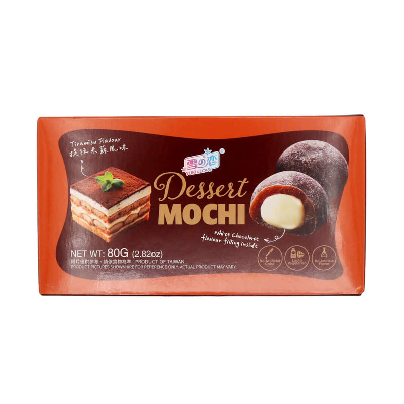 Yuki & Love Dessert Mochi Tiramisu Flavour (10g*8pcs) 80g - Tuk Tuk Mart