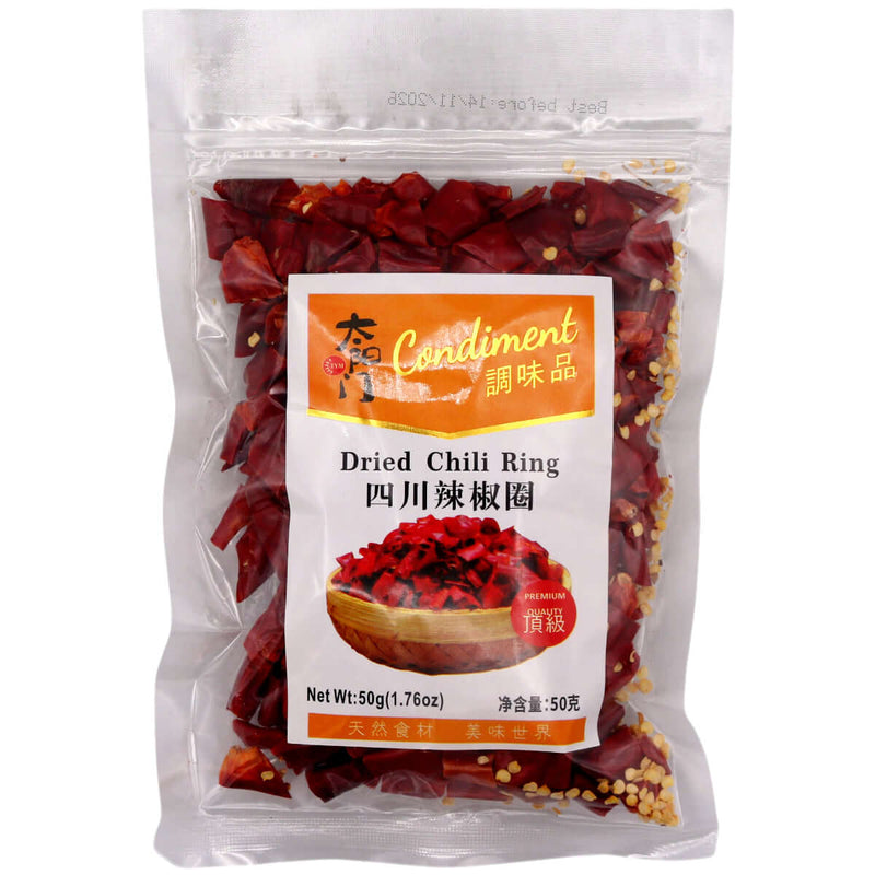TYM Dried Chilli Pepper Rings 50g - Tuk Tuk Mart