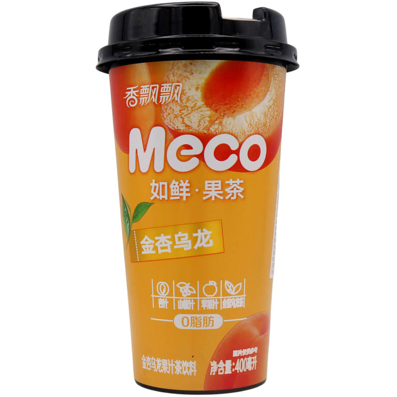 XPP Meco Apricot and Oolong Fruit Tea 香飄飄蜜谷果汁茶 金杏烏龍 400ml - Tuk Tuk Mart