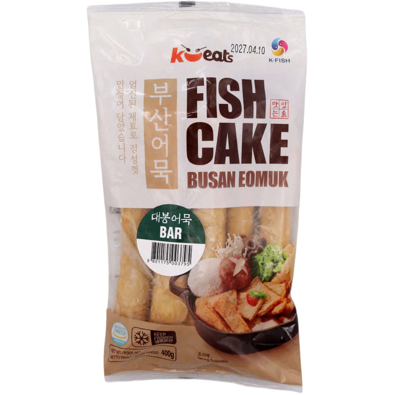 K-Eats Fish Cake Busan Fomuk (Bar) 400g (Frozen) - Tuk Tuk Mart