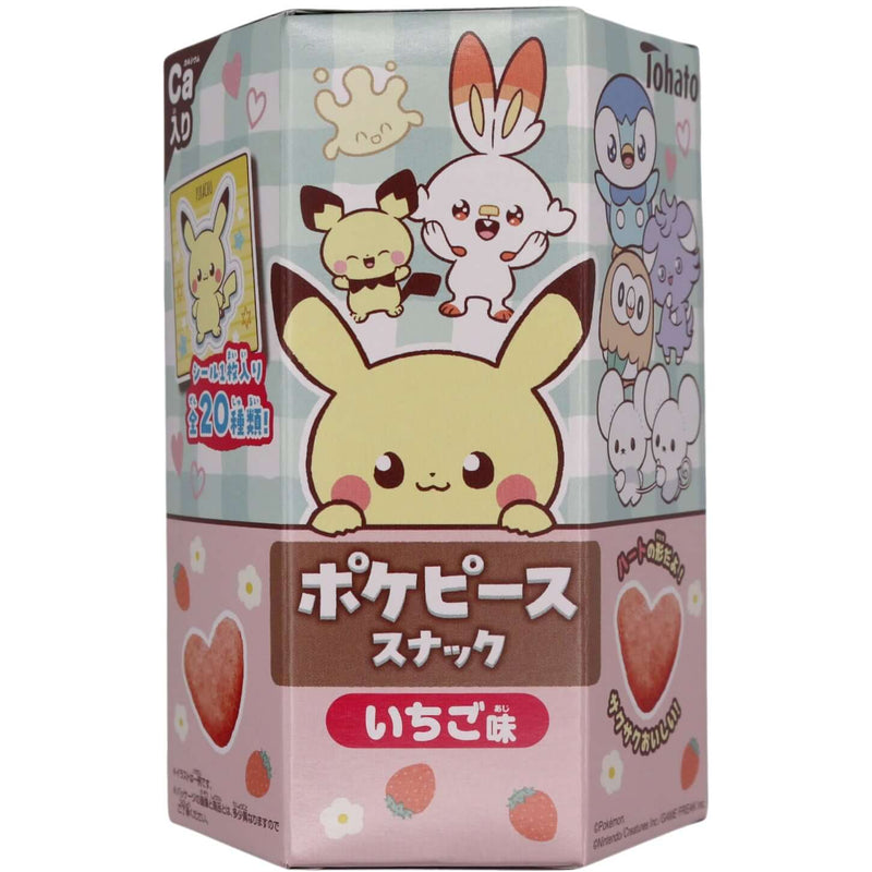 Tohato Pokémon Poképeace Corn Snacks Strawberry Flavour 23g - Tuk Tuk Mart