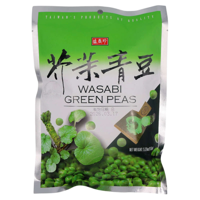 TF Green Peas Wasabi Flavour 盛香珍芥末青豆 150g - Tuk Tuk Mart