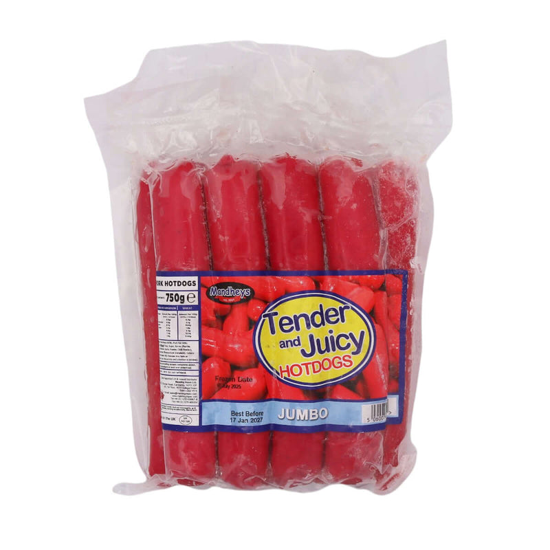Mandheys Tender and Juicy Hotdogs (Jumbo) 750g (Frozen) - Tuk Tuk Mart