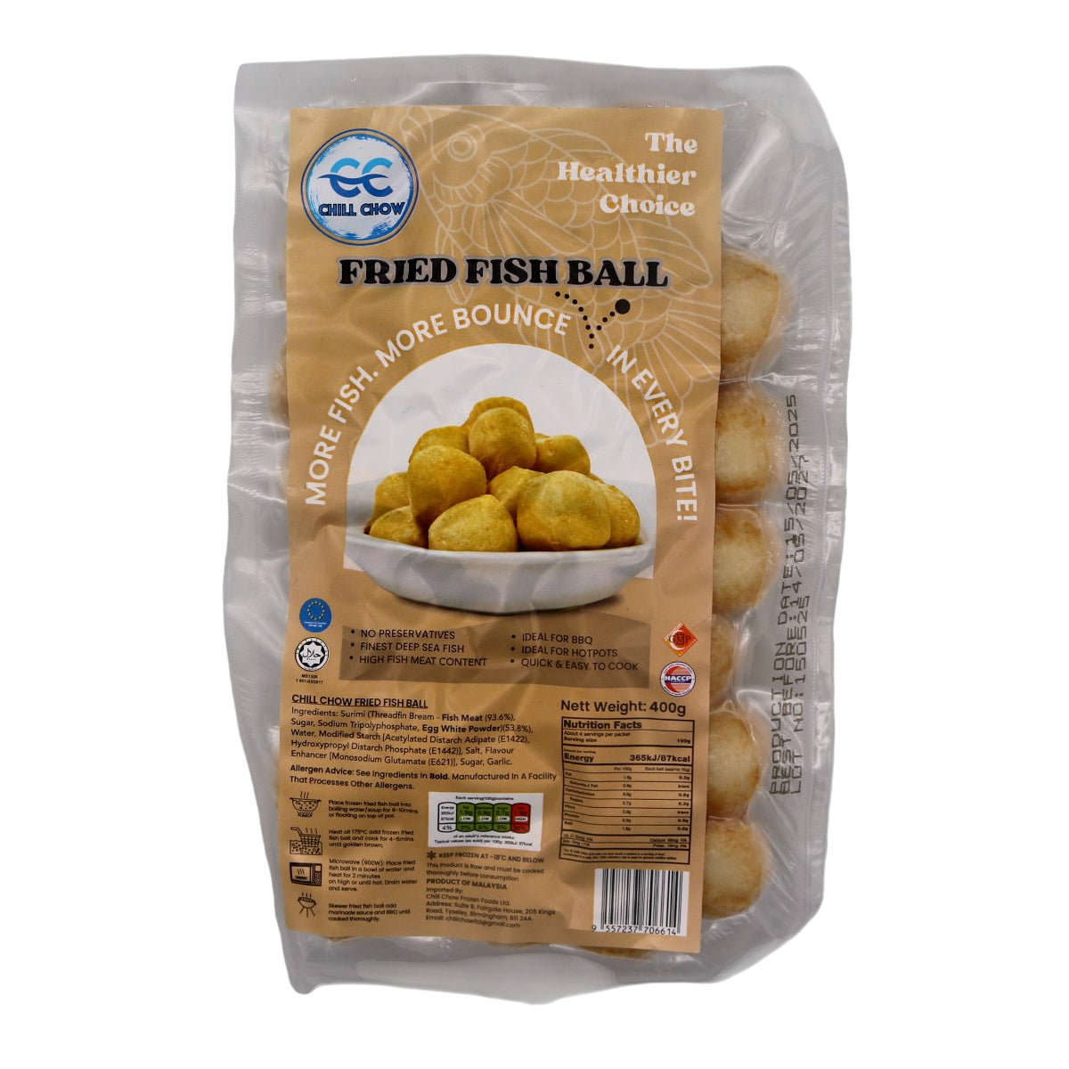 Chill Chow Fried Fish Ball 400g (Frozen) - Tuk Tuk Mart
