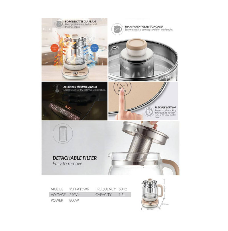 *Bear Brand Electric Health Kettle 養生壺 1.5L | Tuk Tuk Mart