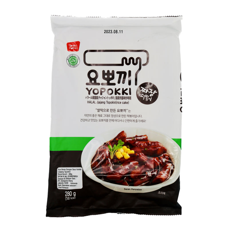 Young Poong Yopokki Halal Jiajang Topokki (Rice Cake) 280g | Tuk Tuk Mart