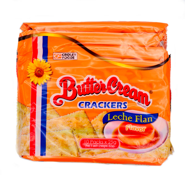 Croley Foods Sunflower Butter Cream Crackers Leche Flan Flavor (25g*10 Pcs) 250g | Tuk Tuk Mart