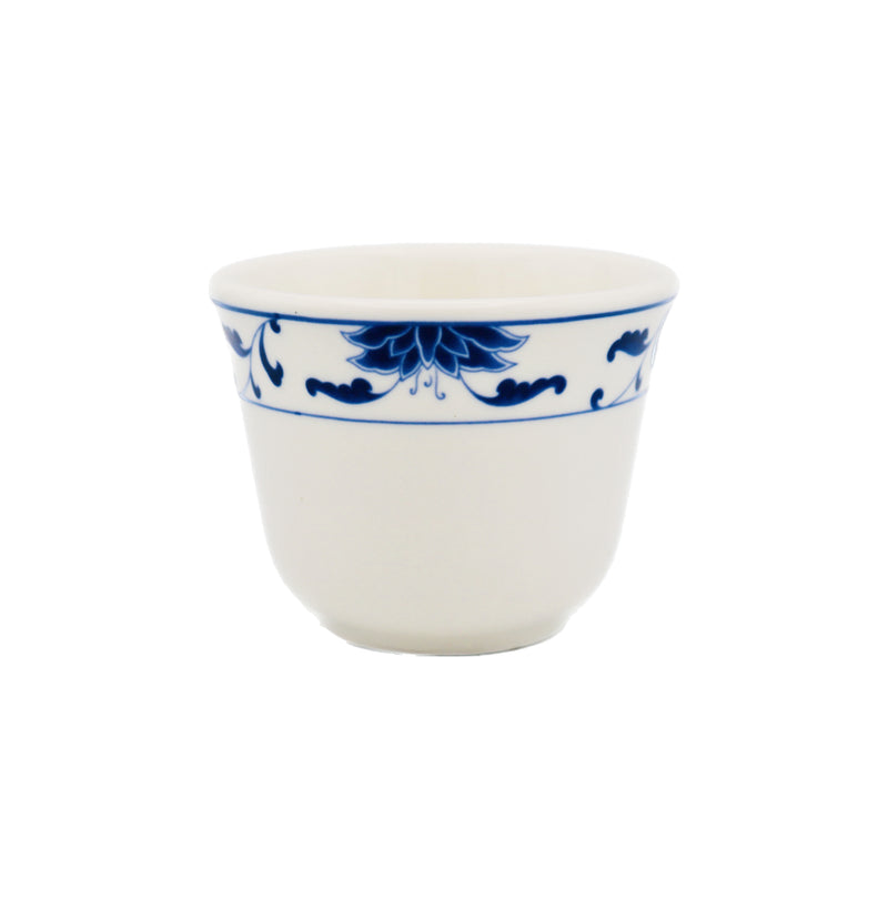 *Cameo China Blue Lotus Pattern - Porcelain Chinese Teacup 瓷杯 140ml | Tuk Tuk Mart