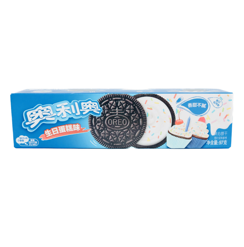 Oreo Cookies Birthday Cake Flavour 億滋奧利奧夾心餅乾生日蛋糕味 97g | Tuk Tuk Mart