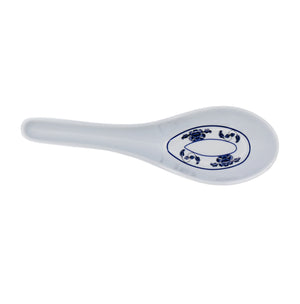 *Koyo Blue Lotus Pattern - Melamine Chinese Spoon 小湯勺 (5.3 inch) | Tuk Tuk Mart