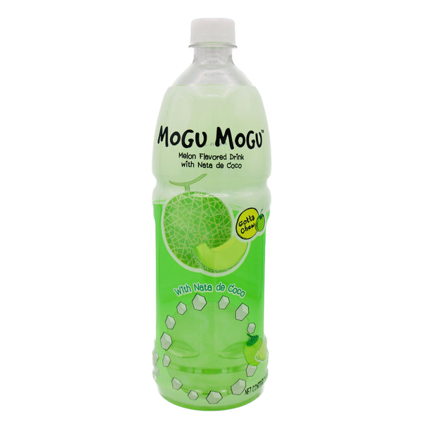 *Mogu Mogu Melon Flavoured Drink with Nata De Coco (Coconut Gel) 1000ml | Tuk Tuk Mart