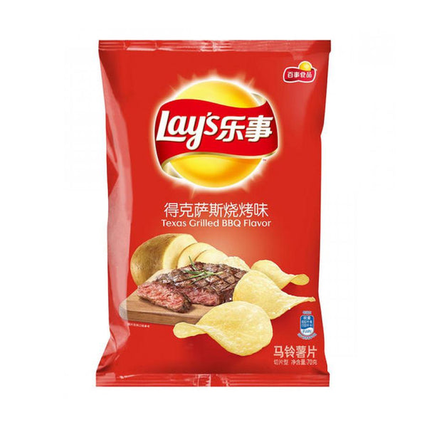Lay's Texas Grilled BBQ Flavoured Potato Crisps 70g | Tuk Tuk Mart