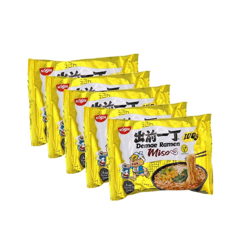 BUNDLE 5 pack Nissin Demae Miso Ramen 100g bbd 24.06.22 | Tuk Tuk Mart