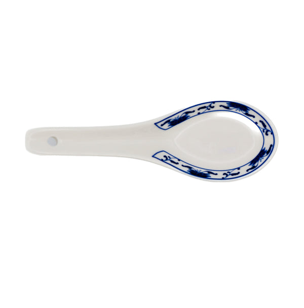 *Cameo China Blue Lotus Pattern - Porcelain Chinese Spoon 瓷勺 (5.3 inch) | Tuk Tuk Mart
