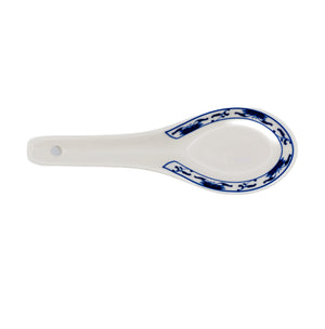 *Cameo China Blue Lotus Pattern - Porcelain Chinese Spoon 瓷勺 (5.3 inch) | Tuk Tuk Mart
