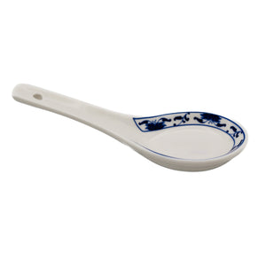 *Cameo China Blue Lotus Pattern - Porcelain Chinese Spoon 瓷勺 (5.3 inch) | Tuk Tuk Mart