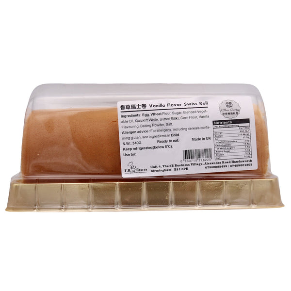 Z.H. Bakery Vanilla Flavor Swiss Roll 340g | Tuk Tuk Mart