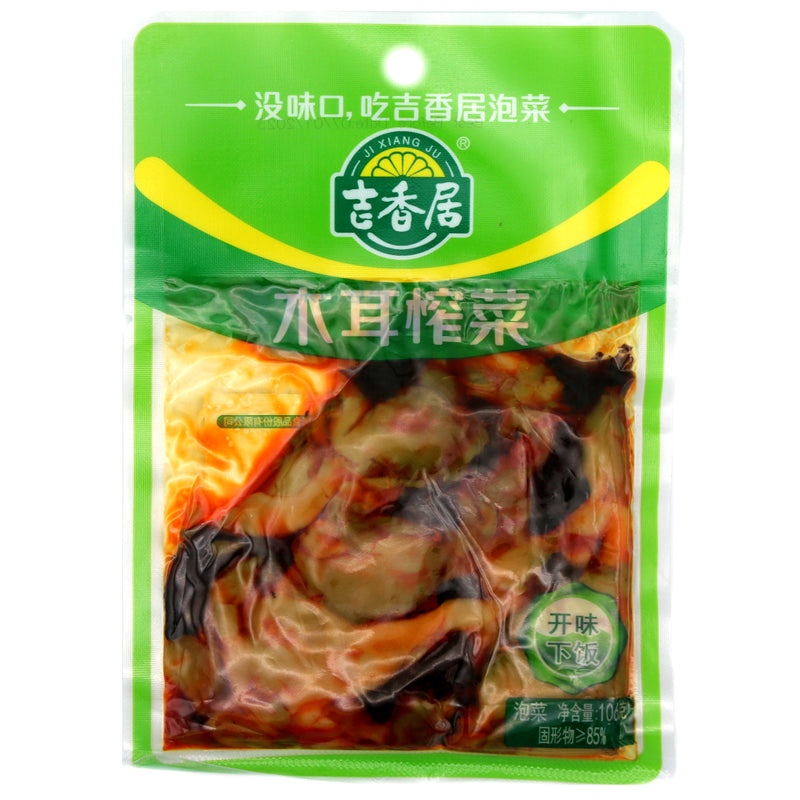 JXJ Sliced Preserved Vegetables with Black Fungus 吉香居木耳榨菜 106g | Tuk Tuk Mart