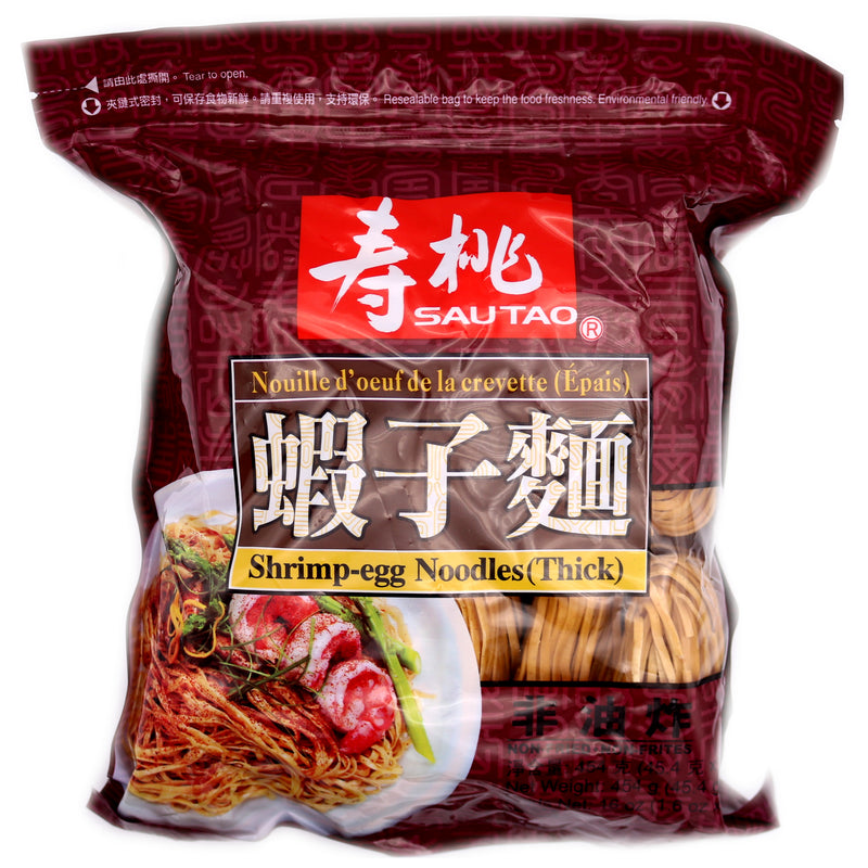 Sau Tao Thick Shrimp Egg Noodles 454g | Tuk Tuk Mart