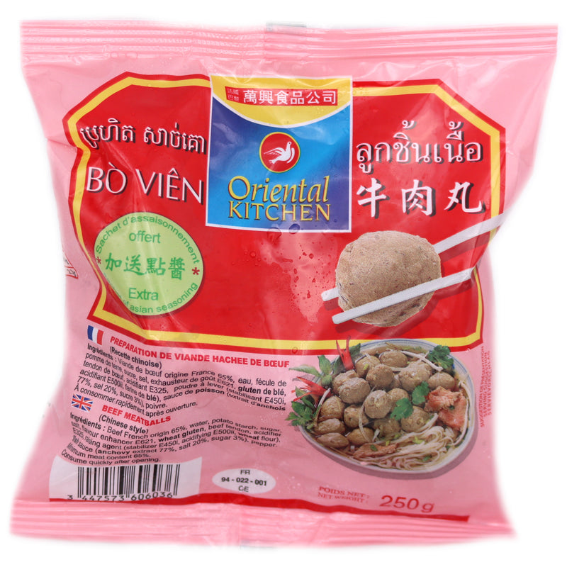 Oriental Kitchen Beef Meatballs 250g (Frozen) | Tuk Tuk Mart