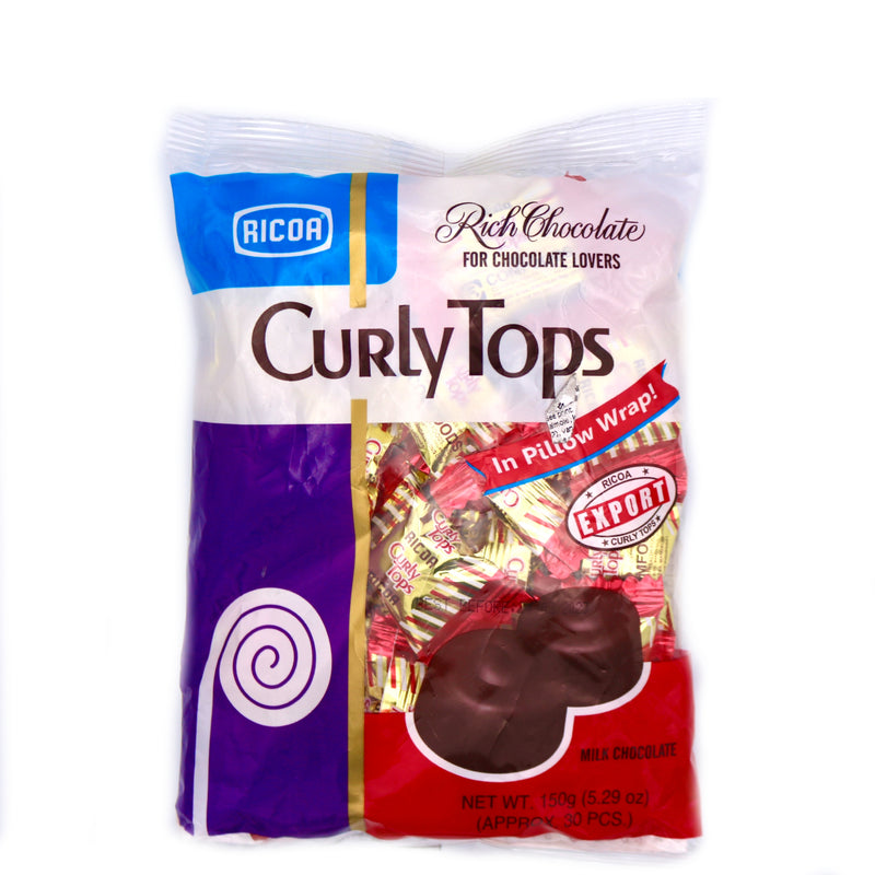 Ricoa Curly Tops Milk Chocolate 150g | Tuk Tuk Mart