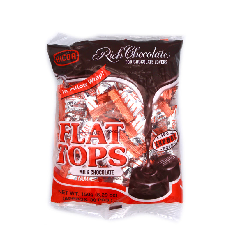 Ricoa Flat Tops Milk Chocolate 150g | Tuk Tuk Mart