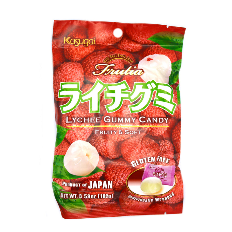 Kasugai Fruitia Lychee Gummy Candy 102g | Tuk Tuk Mart