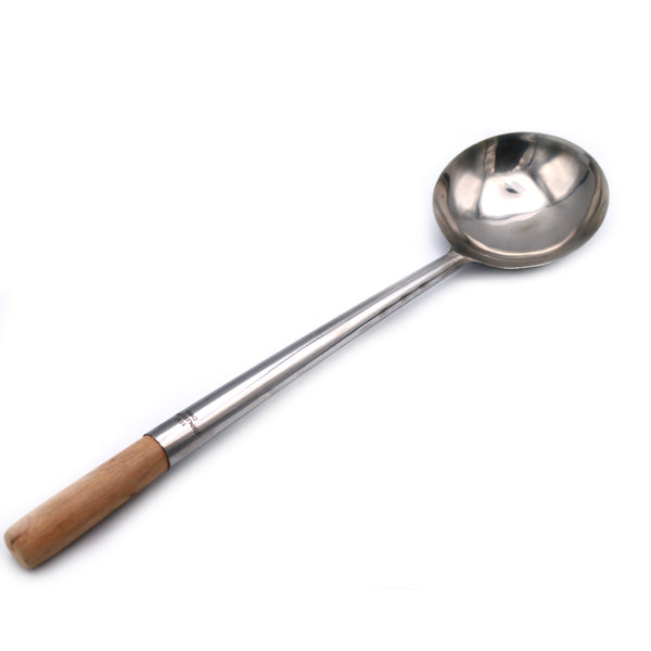 Metal Ladle 10.5cm with wooden handle 40cm | Tuk Tuk Mart