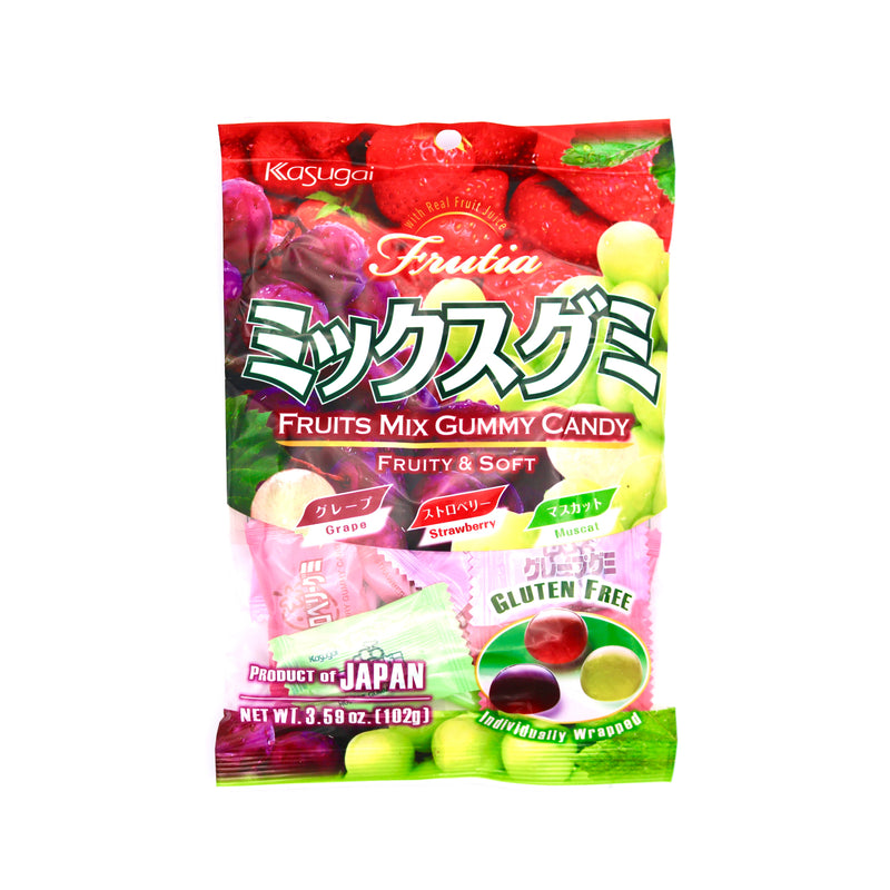 Kasugai Frutia Fruits Mix Gummy Candy 102g | Tuk Tuk Mart