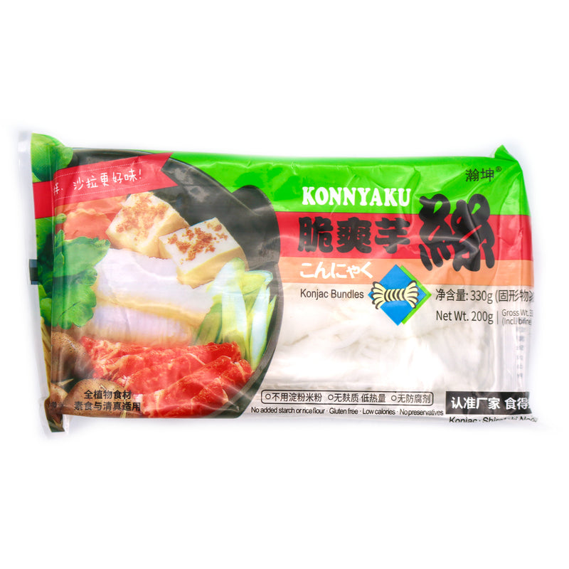 HK Brand Konnyaku Konjac Bundles 翰坤脆爽芋丝 330g | Tuk Tuk Mart