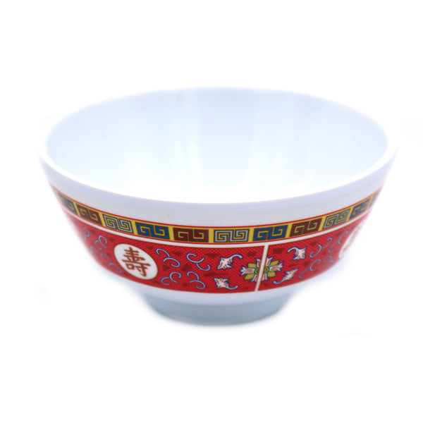 Chinese Red and White Melamine Rice Bowl 11cm | Tuk Tuk Mart