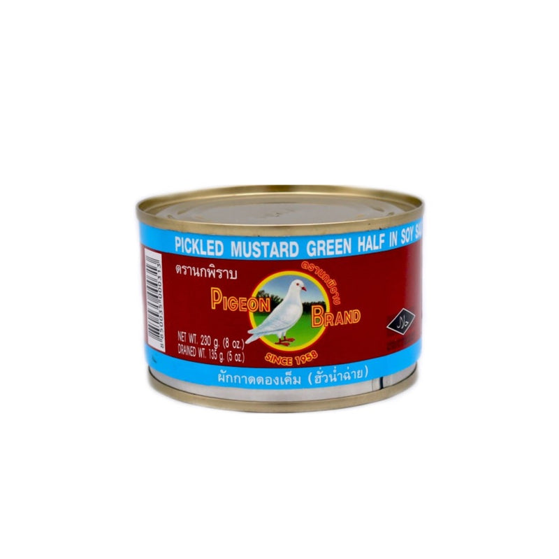 Pigeon Brand Pickled Mustard Green Half in Soy Sauce 230g | Tuk Tuk Mart