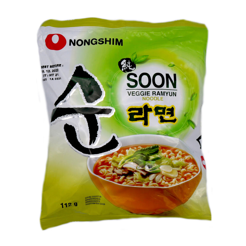 Nongshim Soon Veggie Ramyun Noodles 112g | Tuk Tuk Mart