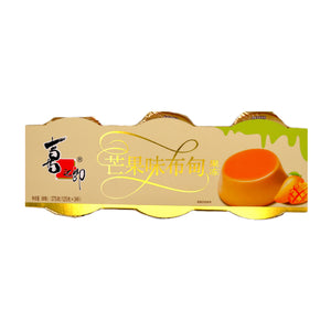 ST Mango Flavoured Jelly (3 cups) 喜之郎布甸果凍芒果味3小杯 (3x125g) | Tuk Tuk Mart